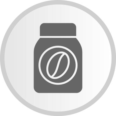 Kahve Torbası Gri Çember Simgesi