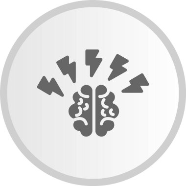 Beyin Fırtınası Kabartma Çemberi Gri Simgesi