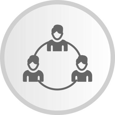 Ağ Kabartma Çemberi Gri Simgesi