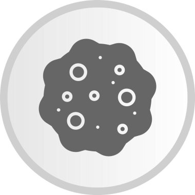 Çerez Kabartması Gri Çember Simgesi