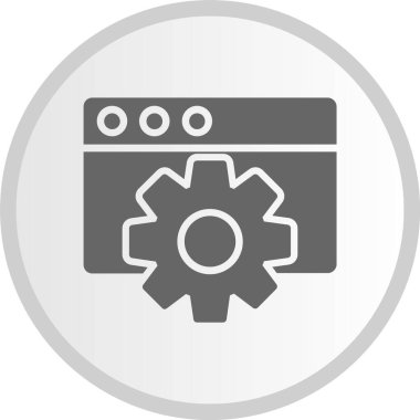 Web Ayarlama Gri Çember Simgesi