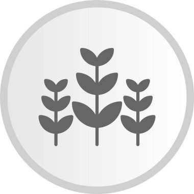 Buğday Kabartması Gri Çember Simgesi