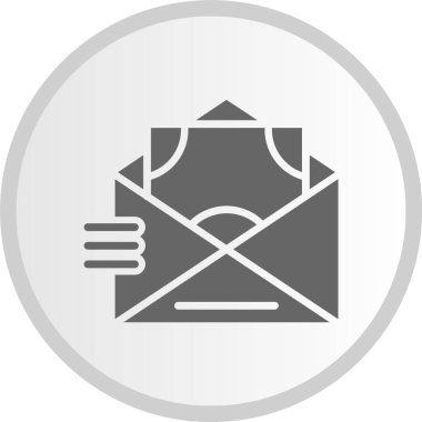 E- posta Gri Çember Simgesi