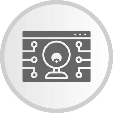 Web Kamerası Gri Çember Simgesi
