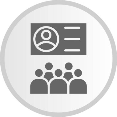 Seminer Sembolü Gri Çember Simgesi