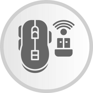 Kablosuz Fare Parlaklığı Gri Çember Simgesi