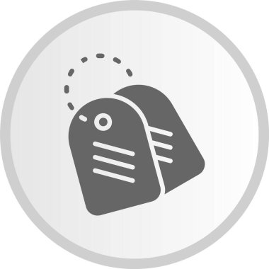 Köpek Etiketi Kabartması Gri Çember Simgesi