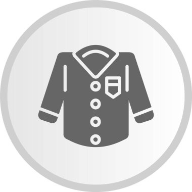 Gömlek Kabartma Çember Gri Simge