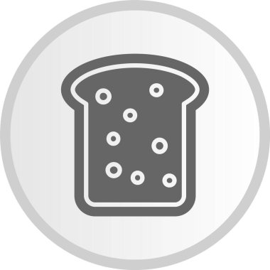 Ekmek Kabartma Çemberi Gri Simgesi