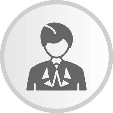 Erkek Kabartması Çember Gri Simge