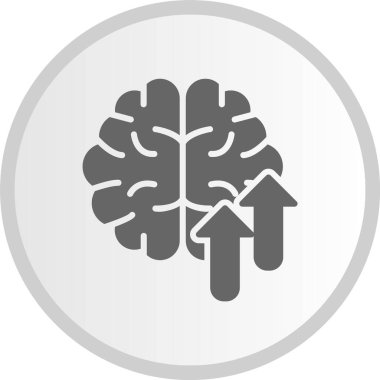 Entelektüel Vektör Kabartması Gri Çember Simgesi