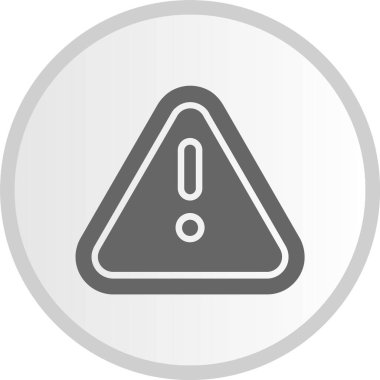 Tehlike İşareti Sembol Gri Çember Simgesi