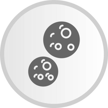 Gezegenler Kabartma Çemberi Gri Simgesi