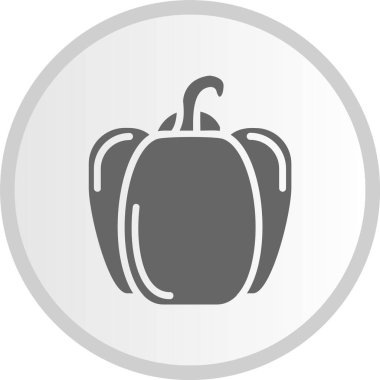 Kırmızı Biber Kabartma Çemberi Gri Simge