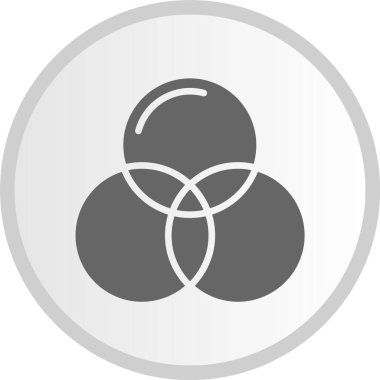 Rgb Kabartma Çemberi Gri Simgesi