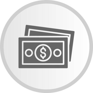 Banknote Gri Çember Simgesi