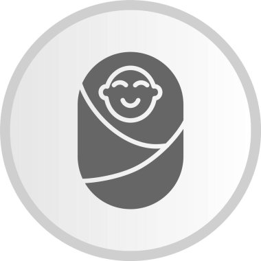 Bebek Kabartma Çemberi Gri Simgesi