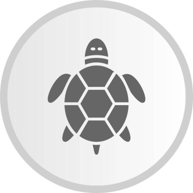 Kaplumbağa Kabartma Çemberi Gri Simgesi