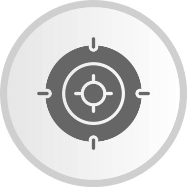 Hedef Gri Çember Simgesi
