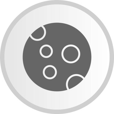 Moon Surface Glyph Circle Grey Icon clipart