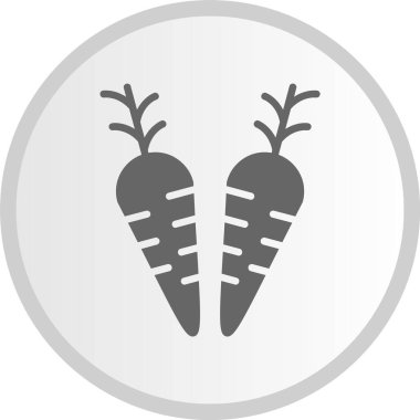 Havuç Kabartma Çember Gri Simge