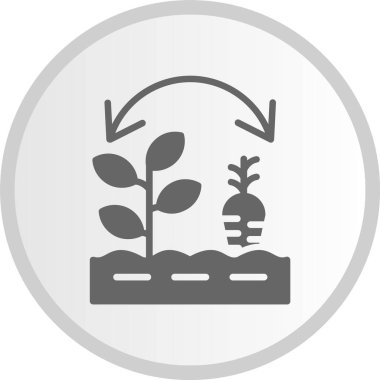 Döndürme Kabartması Gri Çember Simgesi