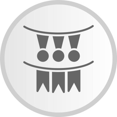 Çelenk Çemberi Gri Simgesi