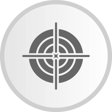 Hedef Gri Çember Simgesi