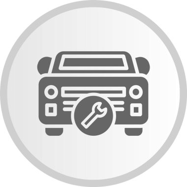 Araba Tamiri Kabartma Çemberi Gri Simge