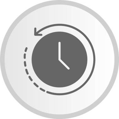Zamanda Dönüş Gri Çember Simgesi