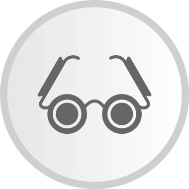 Gözlükler Çember Gri Simge