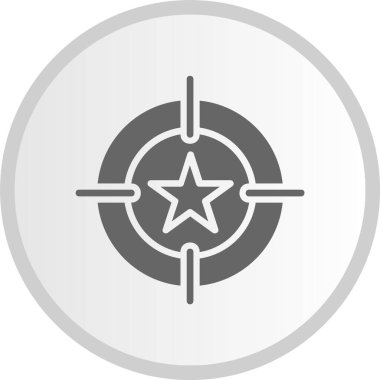 Hedef Gri Çember Simgesi