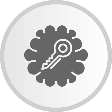 Bilgi Vektörü Kabartması Gri Çember Simgesi