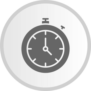 Kronometre Gri Çember Simgesi