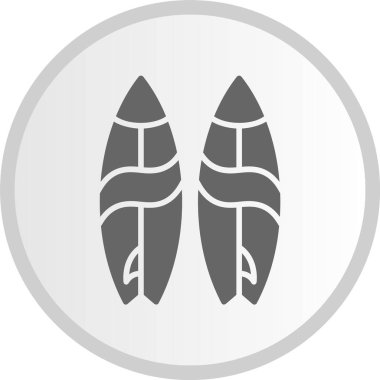 Sörf tahtası Kabartma Çemberi Gri Simgesi