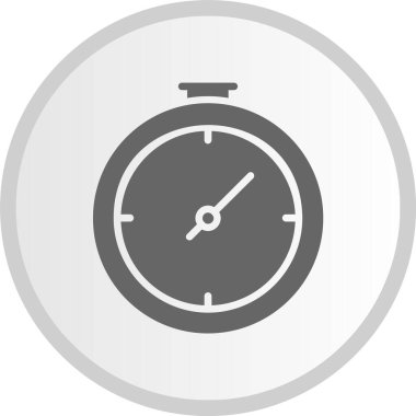 Zamanlayıcı Kabartma Çemberi Gri Simgesi