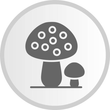 Mantar Kabartma Çemberi Gri Simge