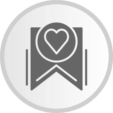 Favori Kabartma Çemberi Gri Simgesi