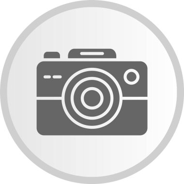 Kamera Kabartma Çemberi Gri Simgesi