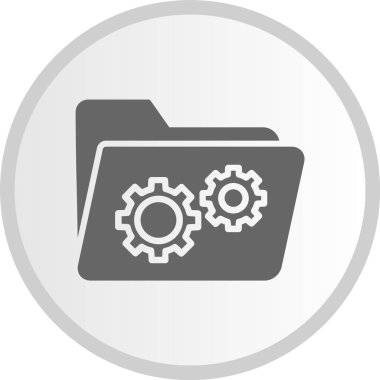 Dizin Kabartma Çemberi Gri Simgesi