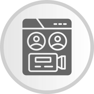 Gri Çember Simgesi Buluşması