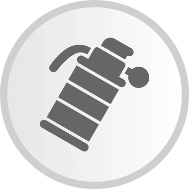 Duman Bombası Gri Çember Simgesi