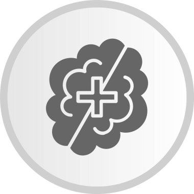 Akıl Sağlığı Sembolik Çemberi Gri Simgesi