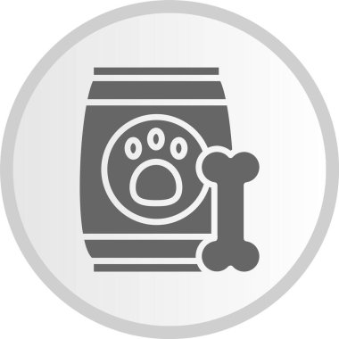 Evcil Gıda Kabartma Çemberi Gri Simge