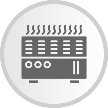 Isıtıcı Kabartma Çemberi Gri Simgesi