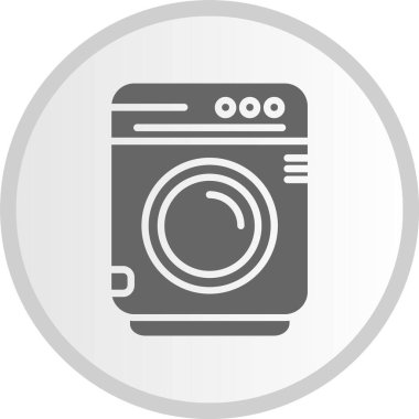 Çamaşır Makinesi Kabartma Çemberi Gri Simge