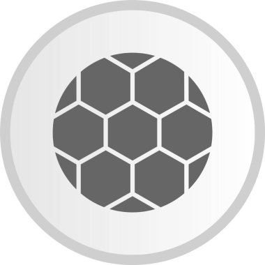 Futbol Kabartması Gri Çember Simgesi