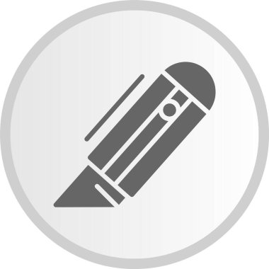 Kesici Kabartma Çemberi Gri Simgesi