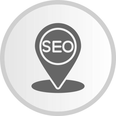 Seo Glyph Çember Gri Simgesi