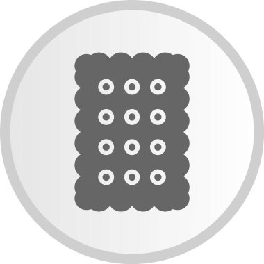 Bisküvi Kabartması Çember Gri Simge